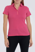 חולצת פולו בצבע ורוד