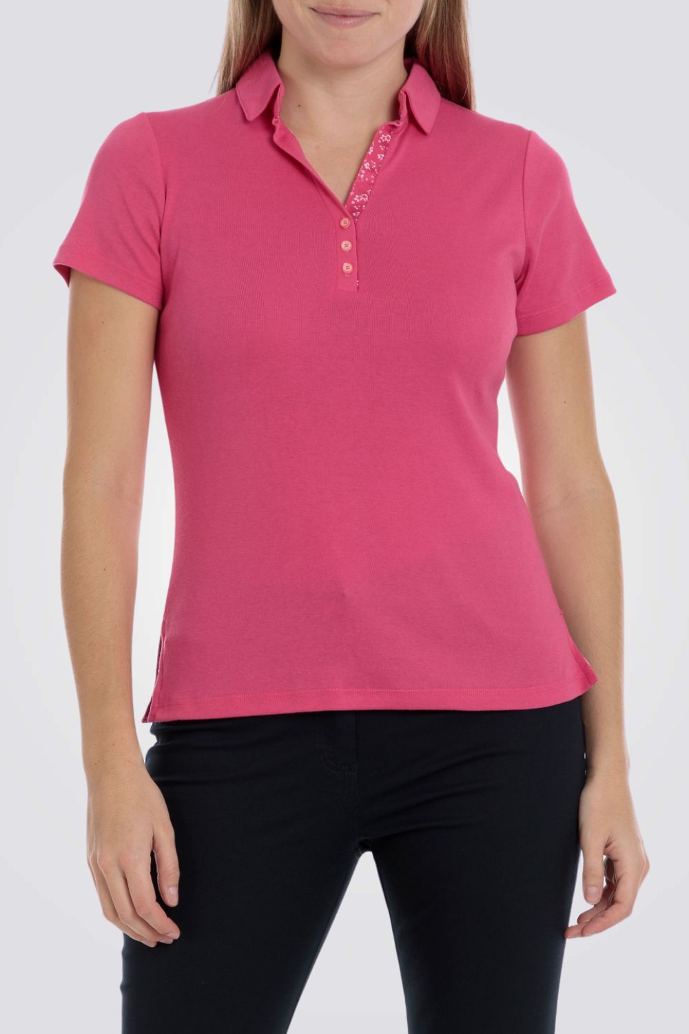 חולצת פולו בצבע ורוד