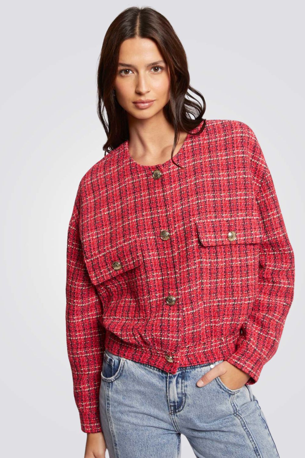 ג'קט עם הדפס טוויד