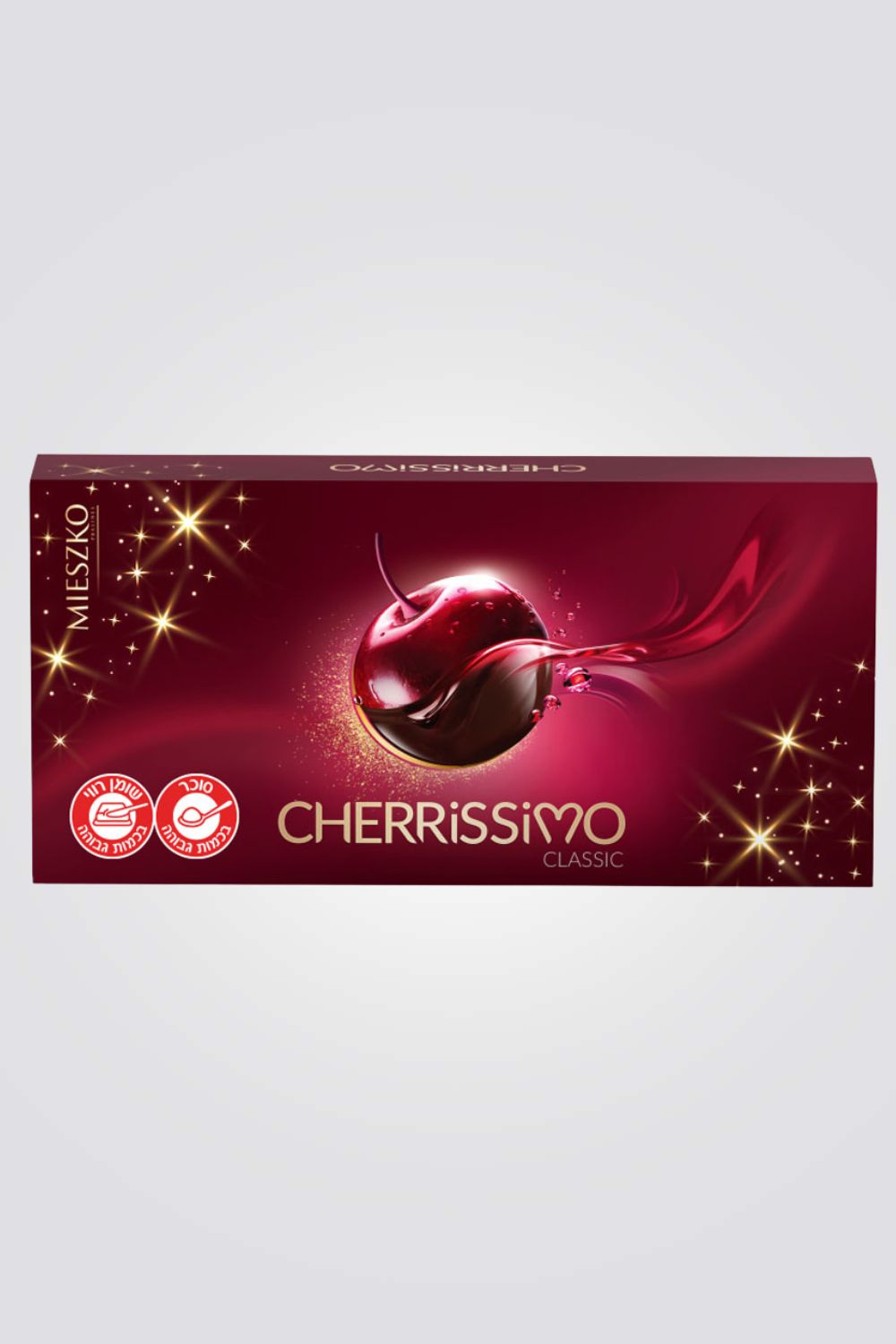 שוקולד מריר ממולא דובדבן מושרה בליקר.