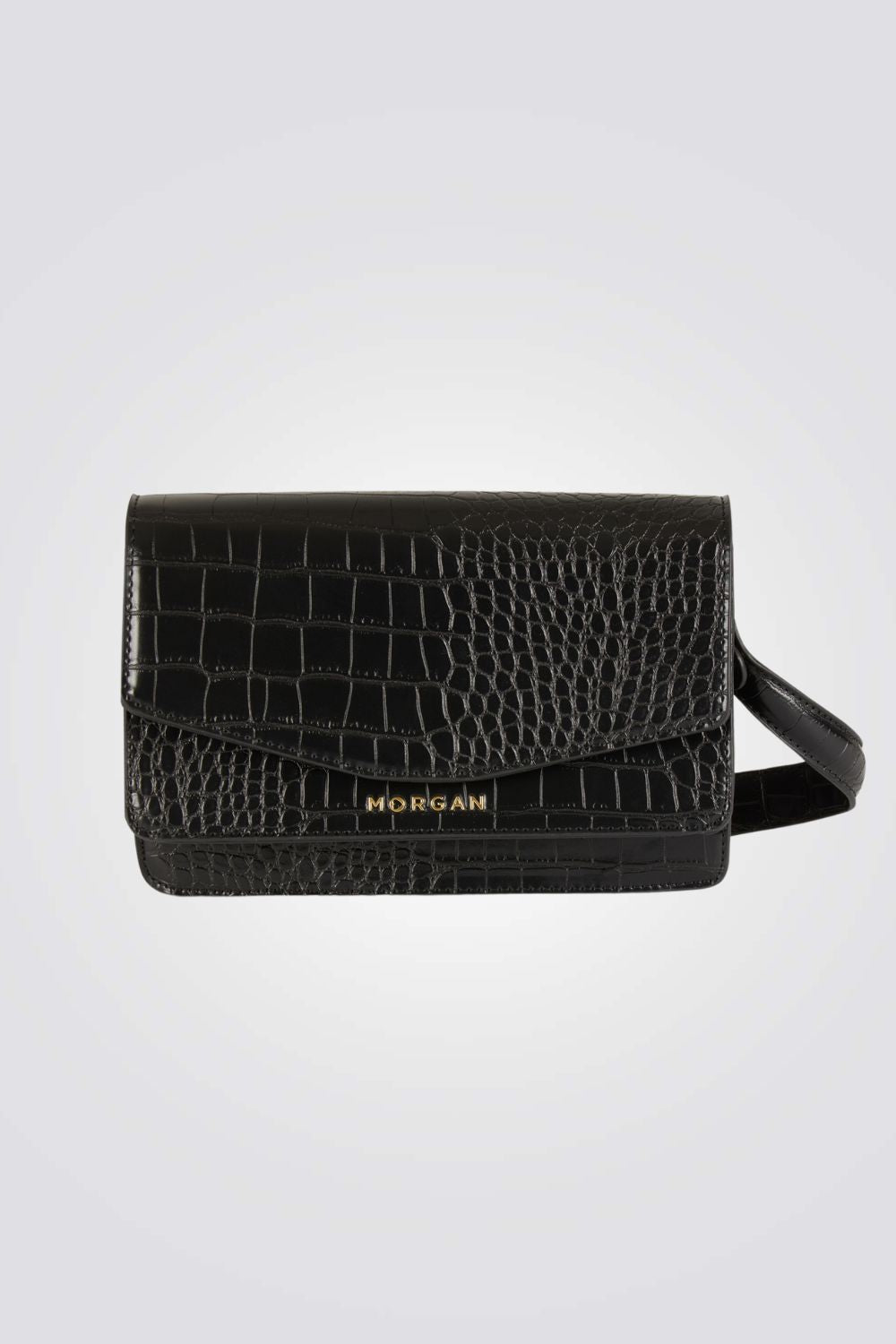 תיק שחור עם לוגו בצבע זהב