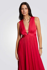 שמלה מקסי עם אבזם