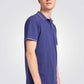 חולצת פולו עם לוגו בצבע כחול - 3