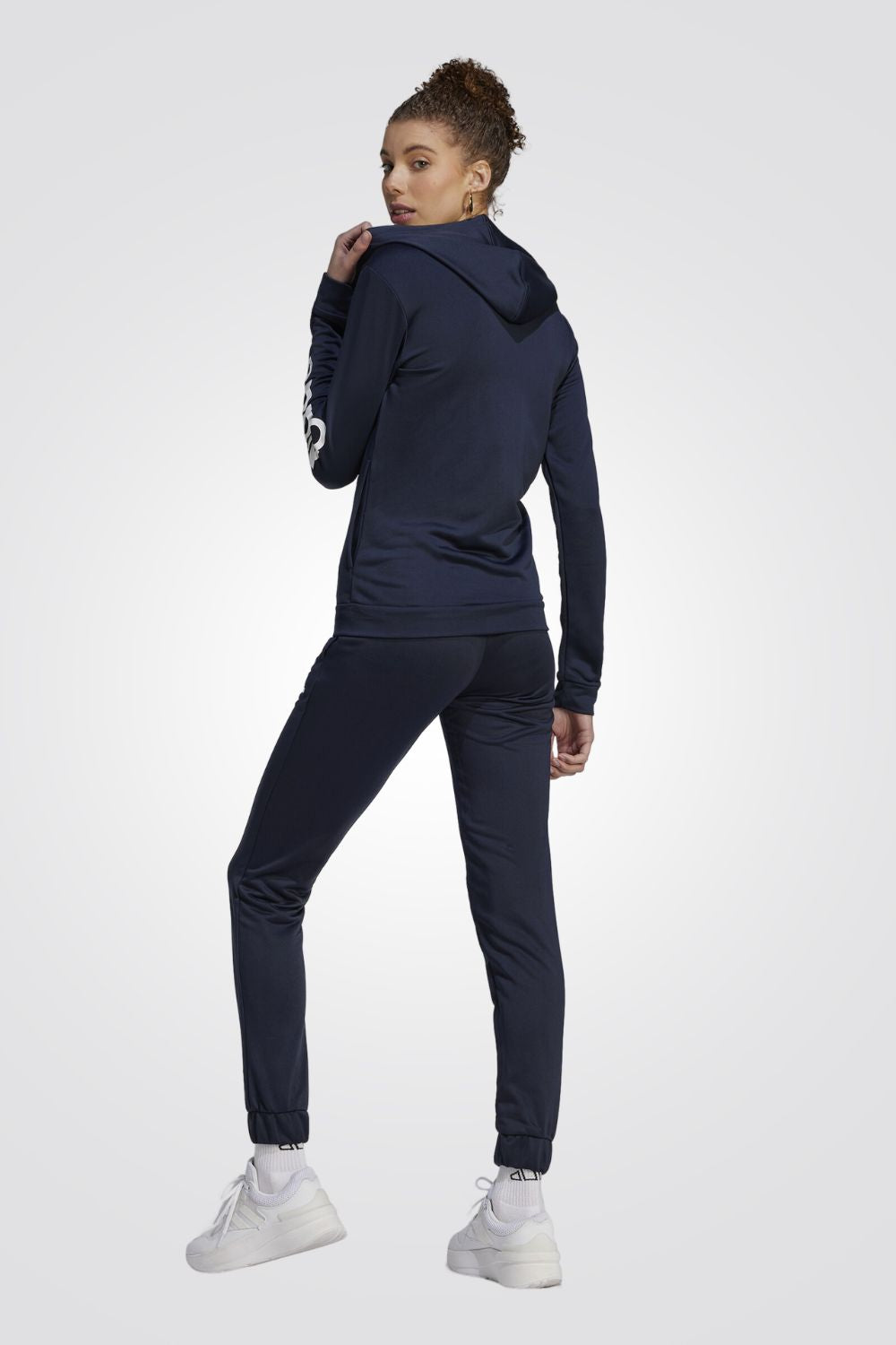 חליפת אימון לנשים  Linear  בצבע נייבי ולבן