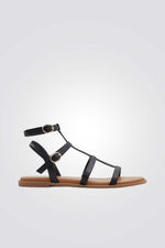 סנדלים גבוהות בצבע שחור