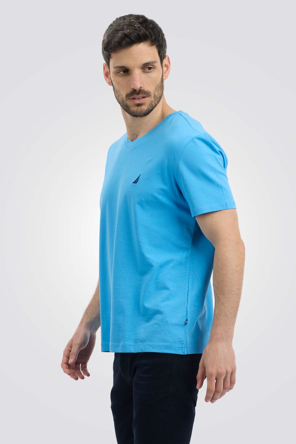 טישירט בייסיק בצבע טורקיז