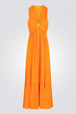 שמלה מקסי עם אבזם