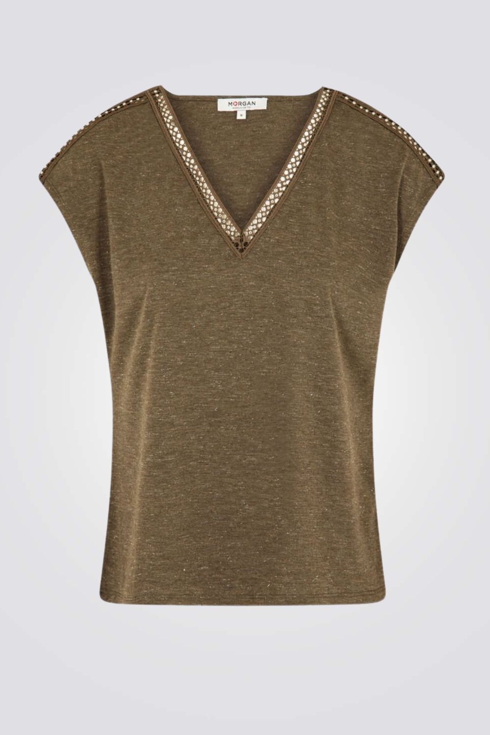 חולצה עם צווארון תחרה