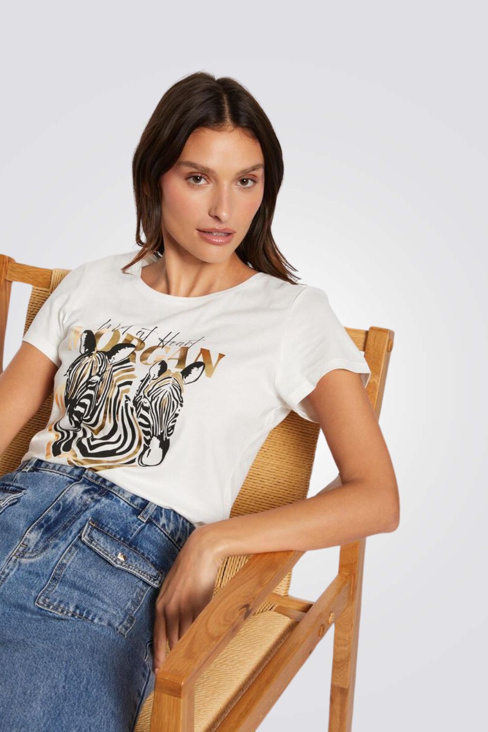 חולצה עם הדפס זברה