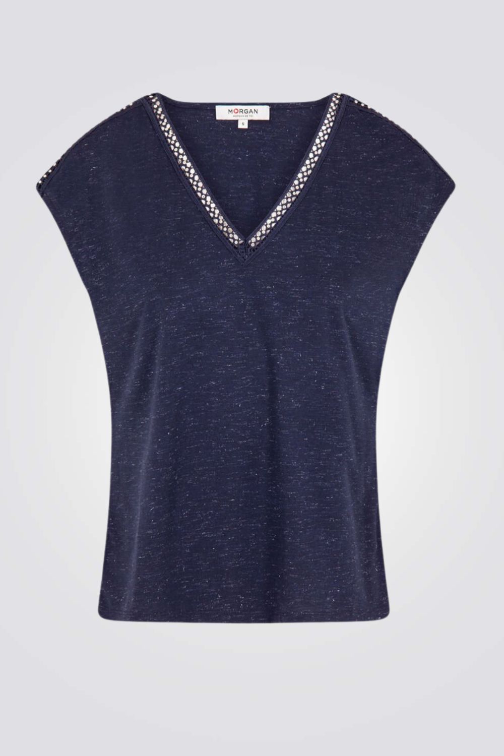 חולצה עם צווארון תחרה