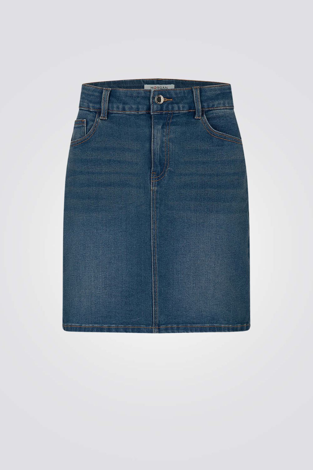 חצאית ג'ינס בצבע כחול כהה