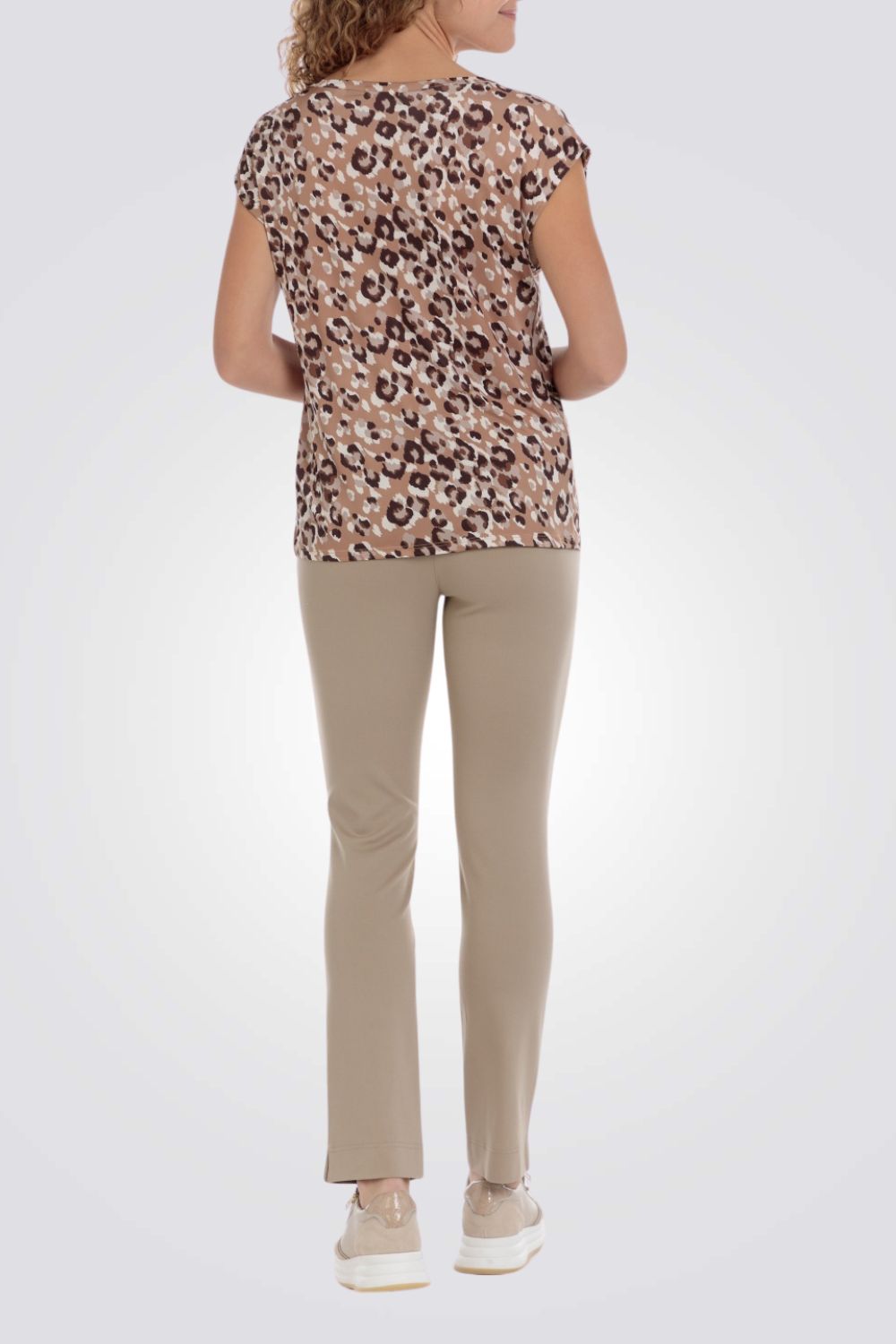 מכנסי סריג בצבע בז'