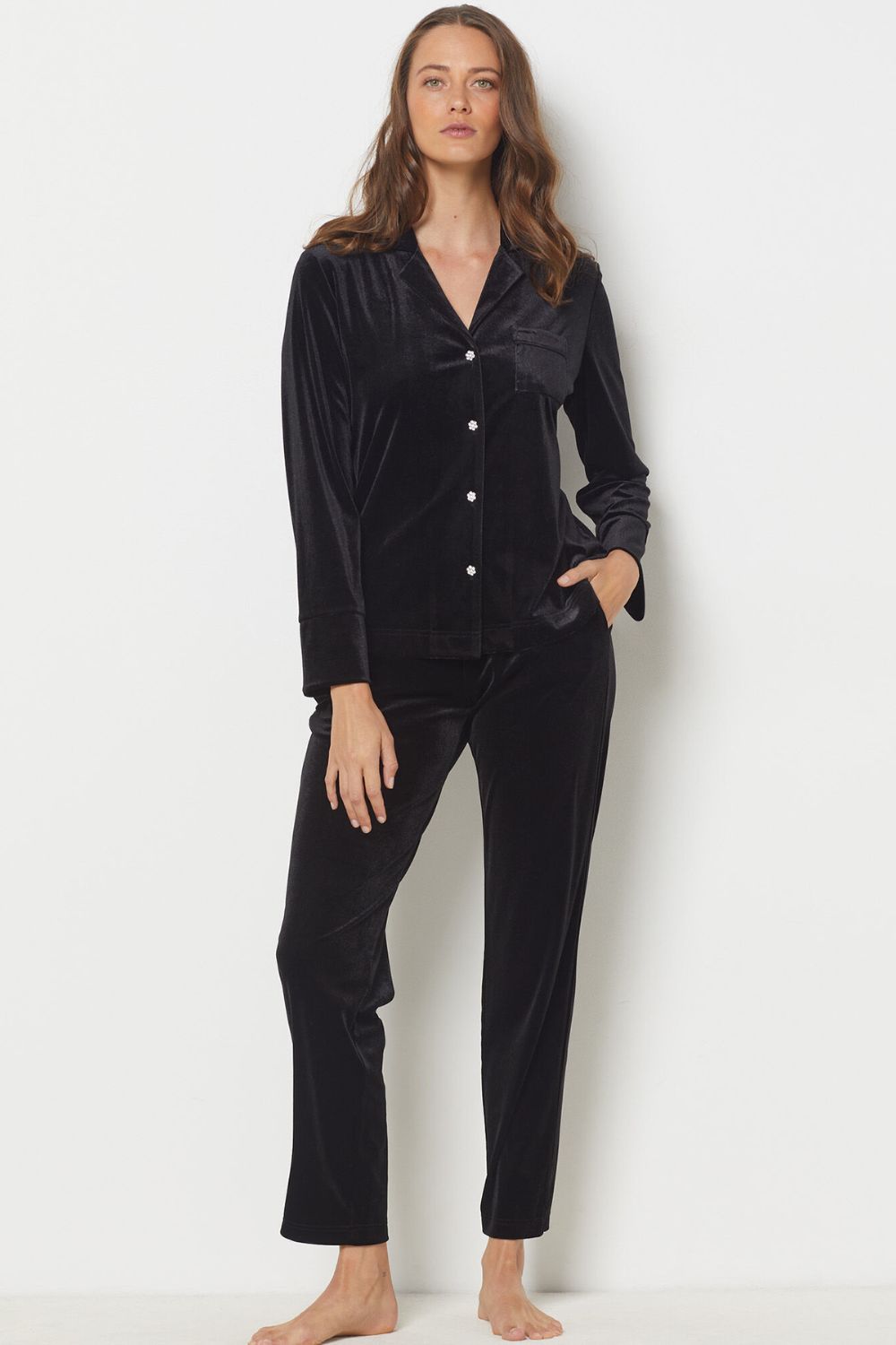 חולצה פיג'מה קטיפה