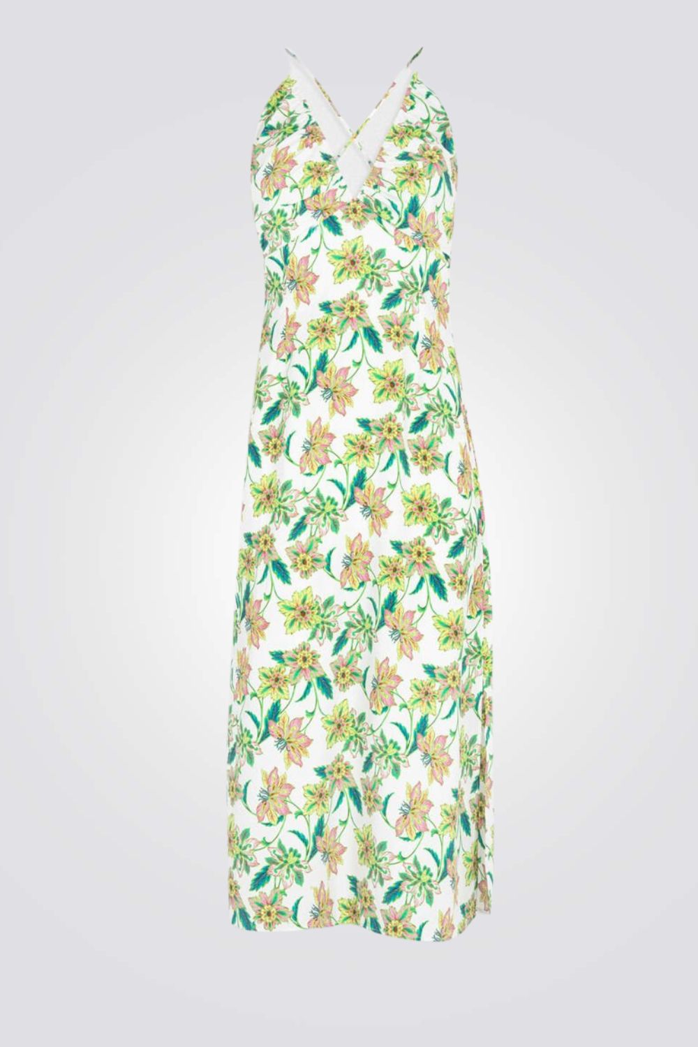 שמלה מקסי עם הדפס פרחוני