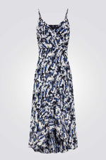 שמלה מקסי עם הדפס אבסטרקטי