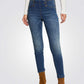 ג'ינס סקיני עם כפתורים בצבע כחול כהה - 5