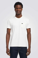 טישירט עם כיס בצבע לבן