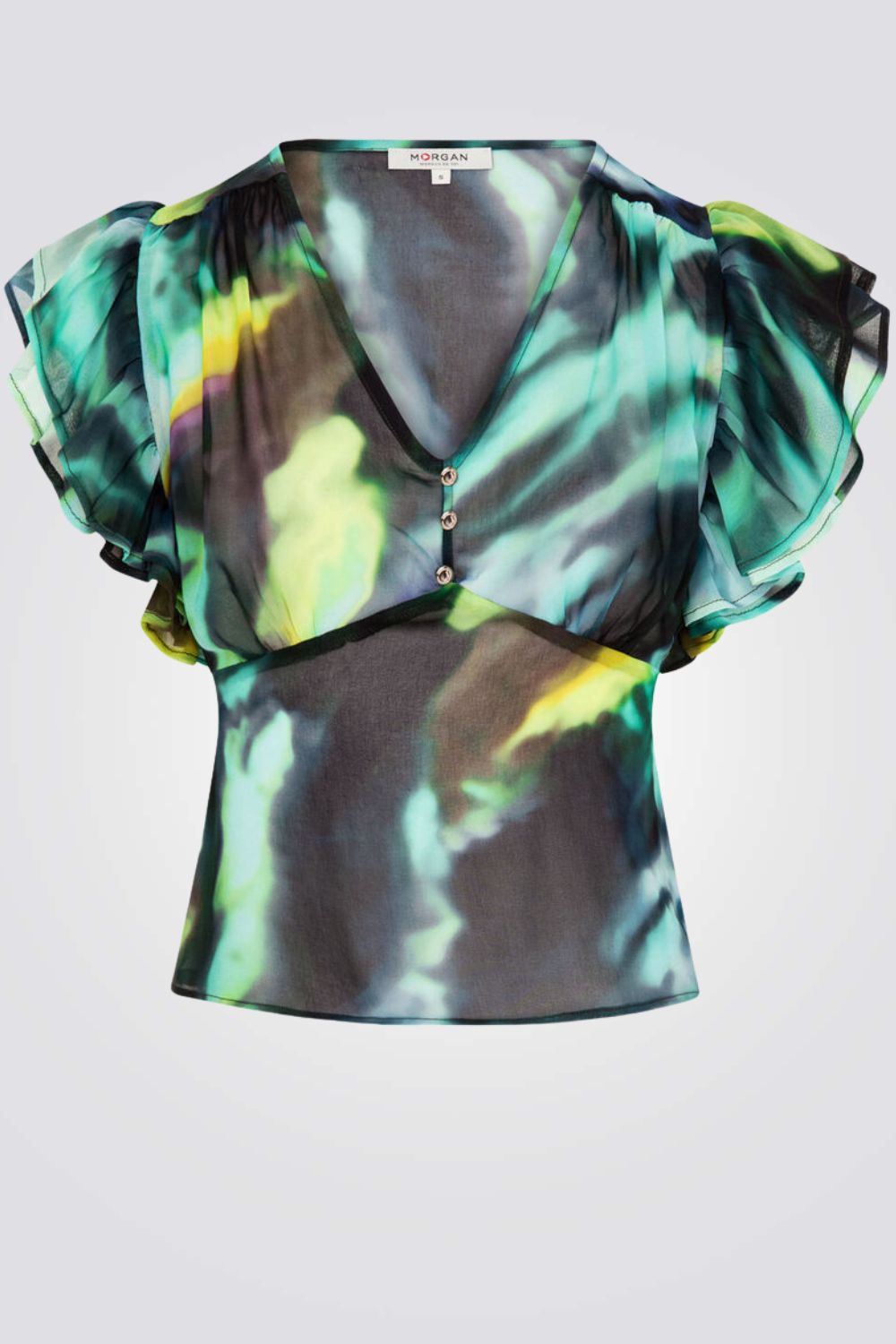 חולצה בד חצי שקוף צבעוני