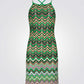 שמלה סרוגה בצבע ירוק - 4