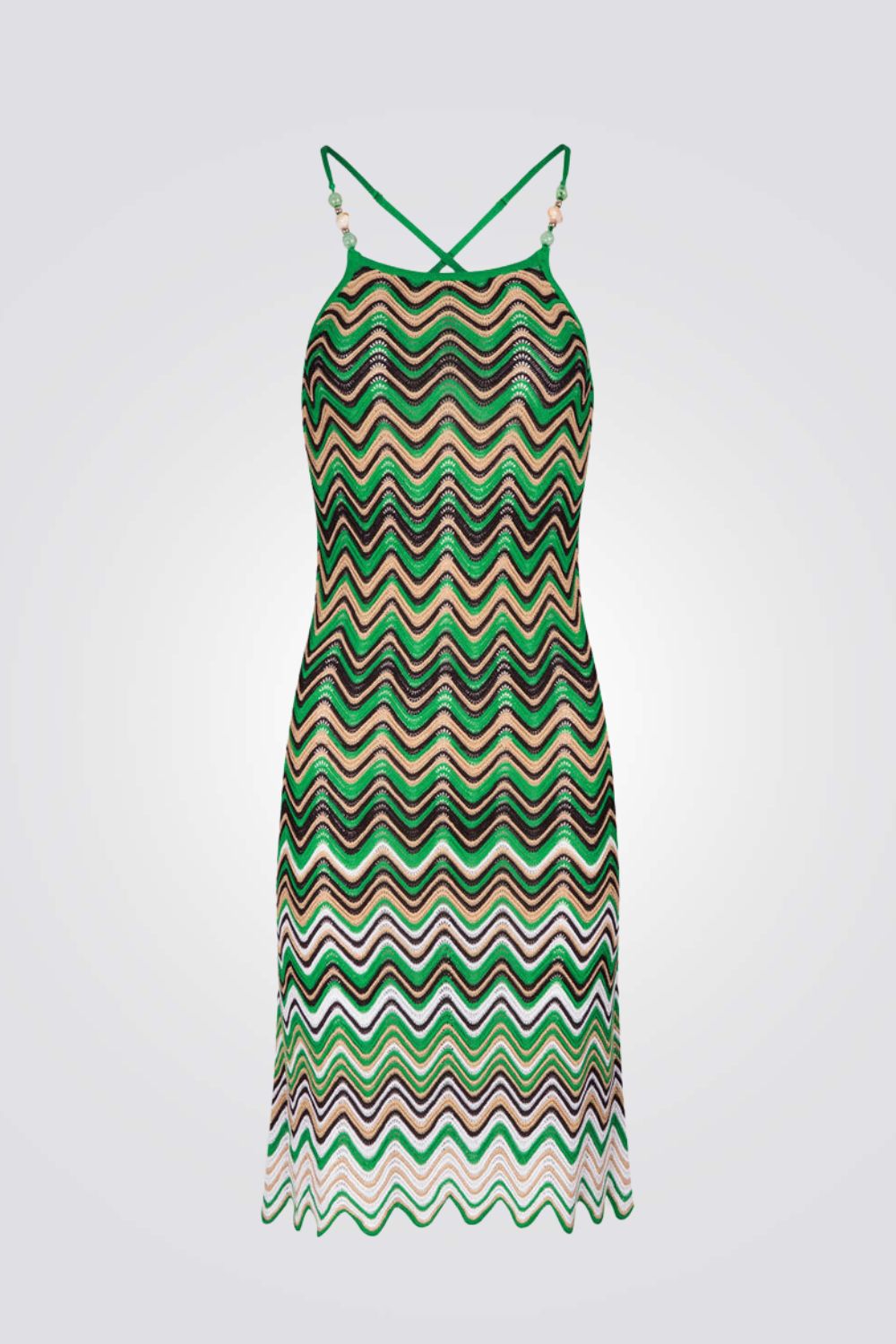 שמלה סרוגה בצבע ירוק