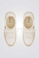 סניקרס לנשים בשילוב גרב בצבע לבן/בז'