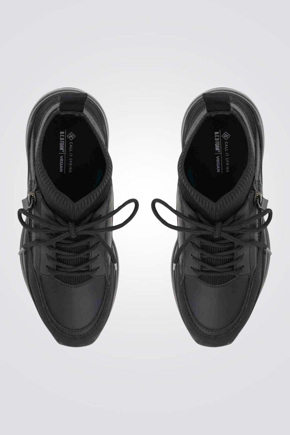 סניקרס לנשים בשילוב גרב בצבע שחור