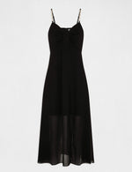 שמלת מידי עם רצועות שרשרת בצבע שחור - MASHBIR//365