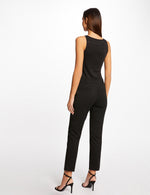 גופייה עם רצועות אבזם בצבע שחור - MASHBIR//365