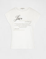 טישירט הדפס קצרה בצבע OFF WHITE - MASHBIR//365