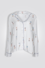 סט פיג'מה מכופתרת טדי | דלתא