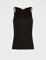 גופייה עם רצועות אבזם בצבע שחור - MASHBIR//365