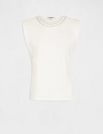 טישירט ללא שרוולים בצבע OFF WHITE - MASHBIR//365