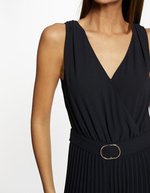 אוברול עם קפלים בצבע נייבי - MASHBIR//365