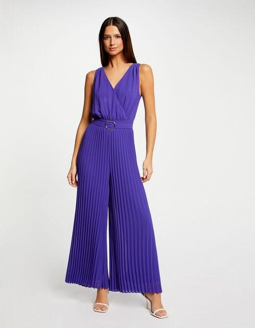 אוברול עם קפלים בצבע סגול - MASHBIR//365