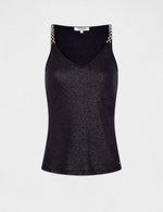 גופייה עם פרטי שרשרת בצבע נייבי - MASHBIR//365