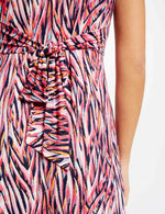 שמלת מקסי עם כיווץ בשילוב צבעים - MASHBIR//365