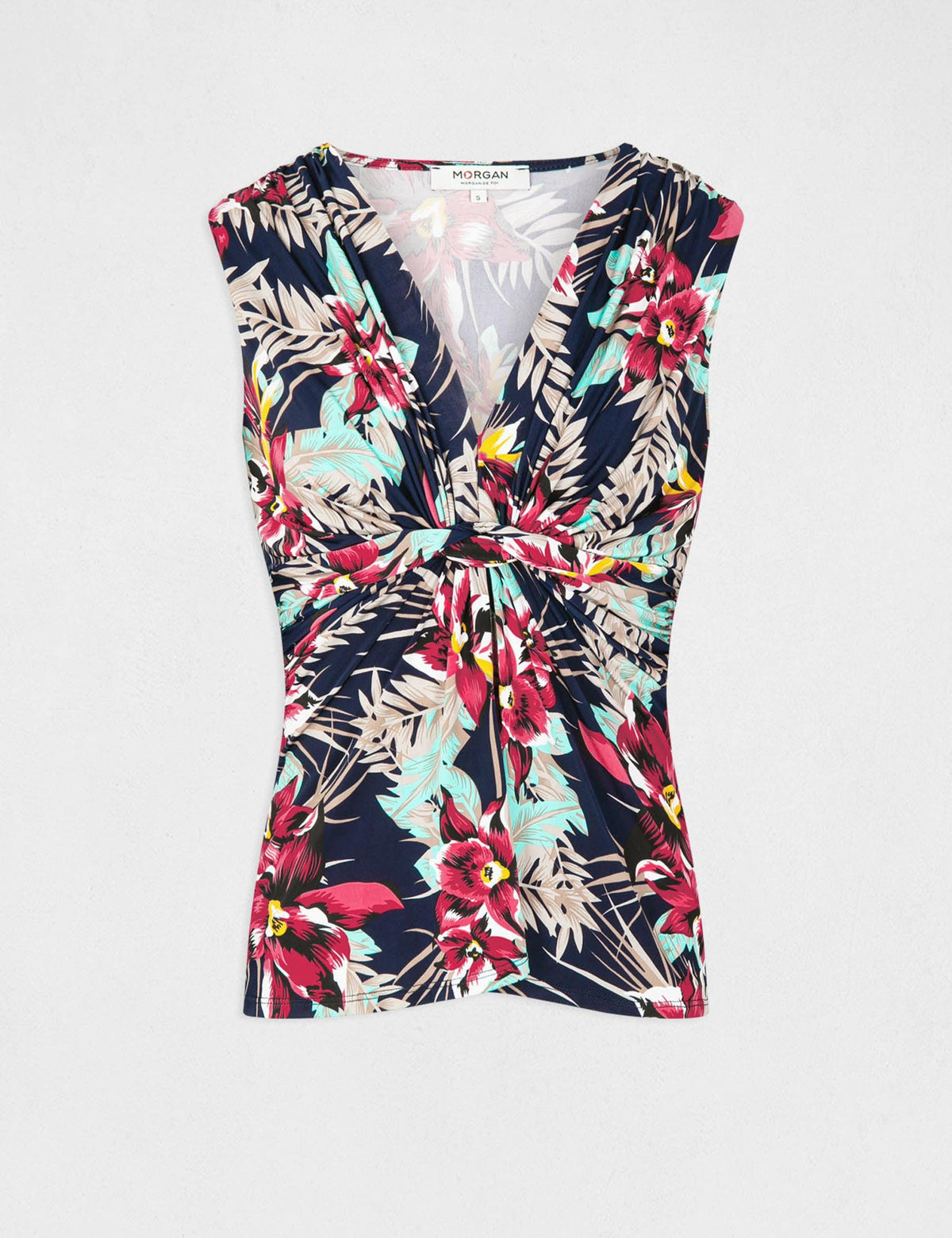 גופיה פרחונית לנשים בצבע נייבי - MASHBIR//365