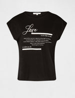 טישירט הדפס קצרה בצבע שחור - MASHBIR//365