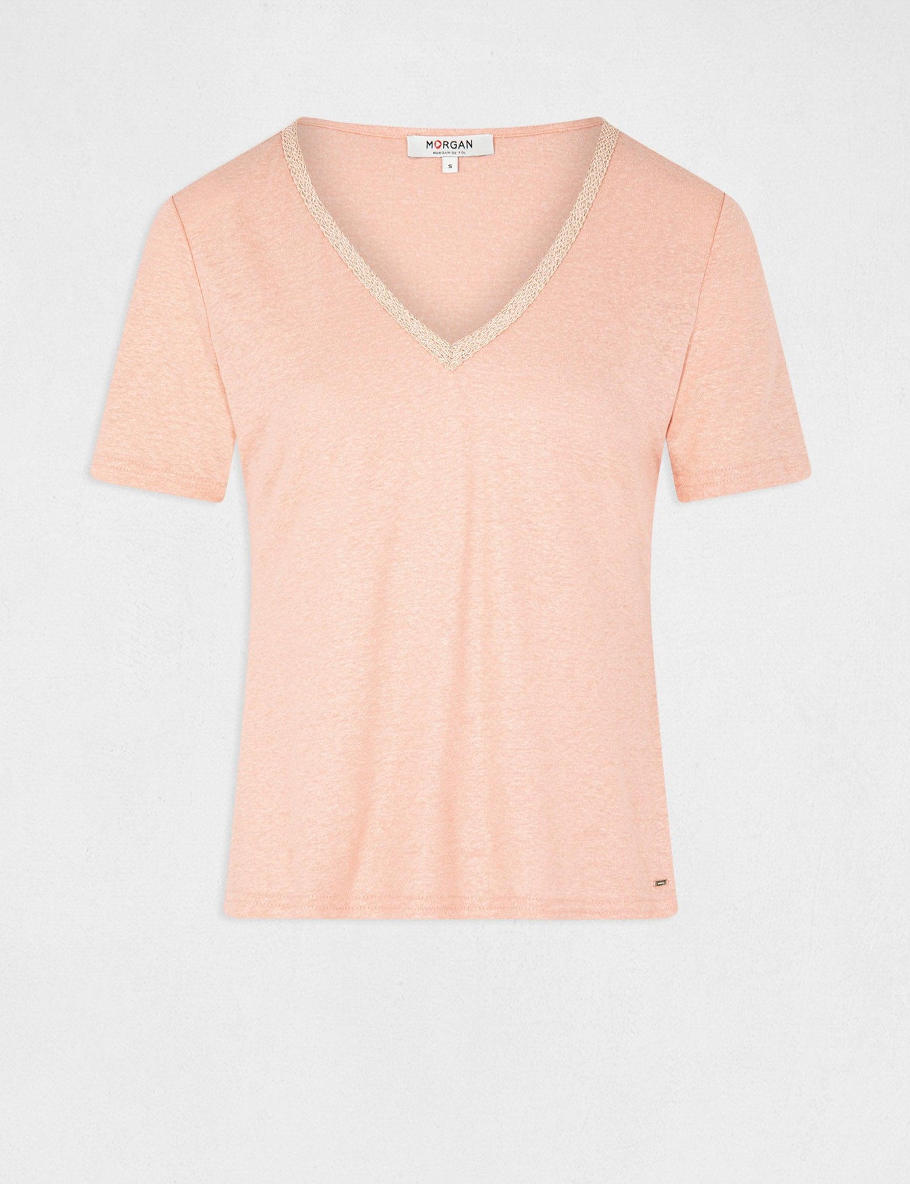 טישירט קצרה בצבע ורוד - MASHBIR//365