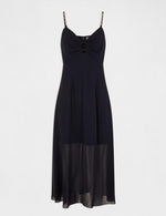 שמלת מידי עם רצועות שרשרת בצבע נייבי - MASHBIR//365