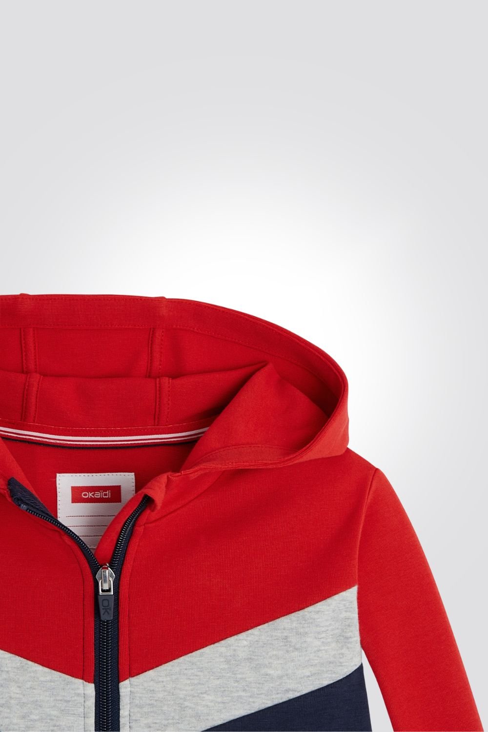 ג'קט קפוצ'ון גווני אדום אפור וכחול לילדים