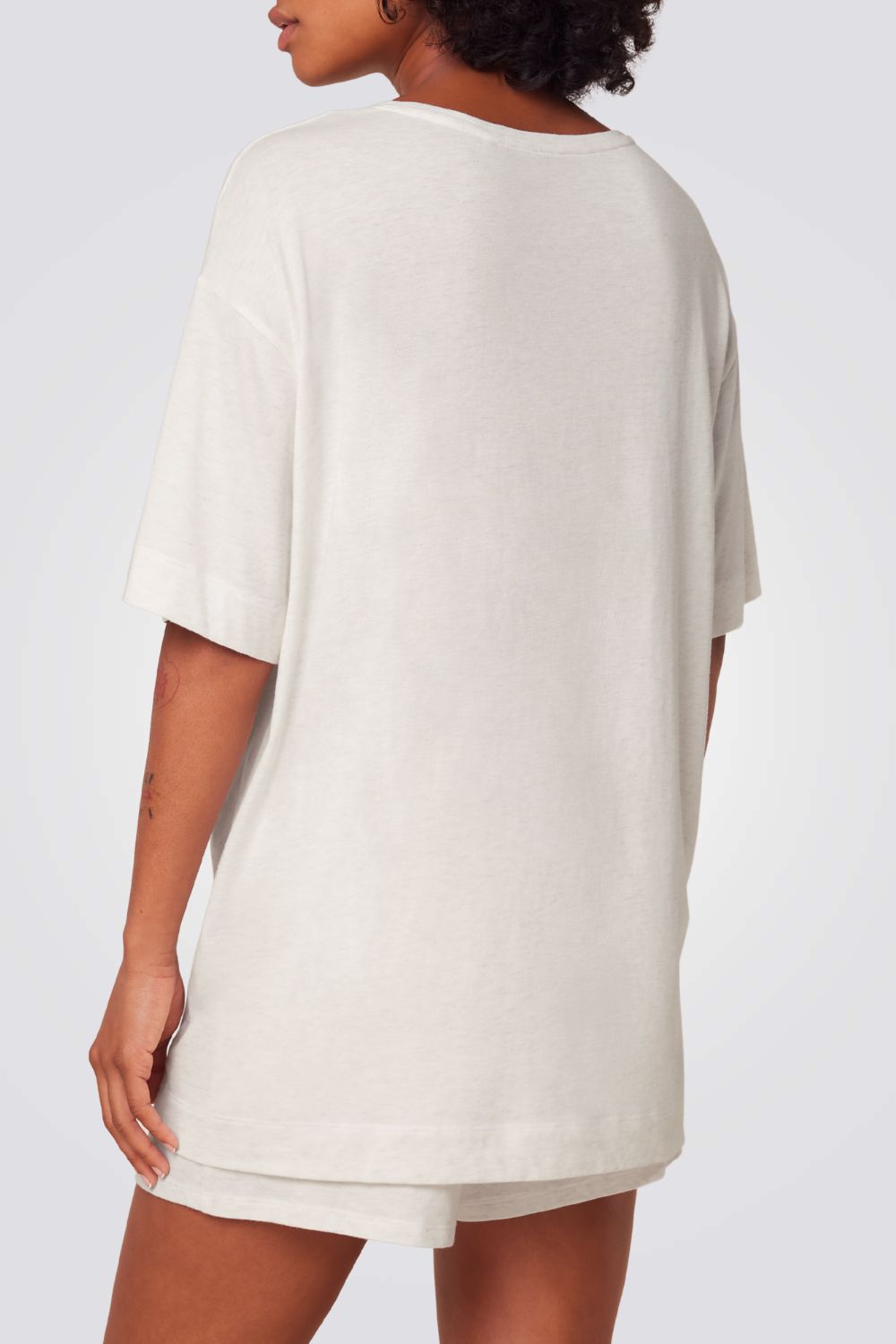 סט פיג'מה קצרה Sets PSK 10 CO MD בצבע אפור