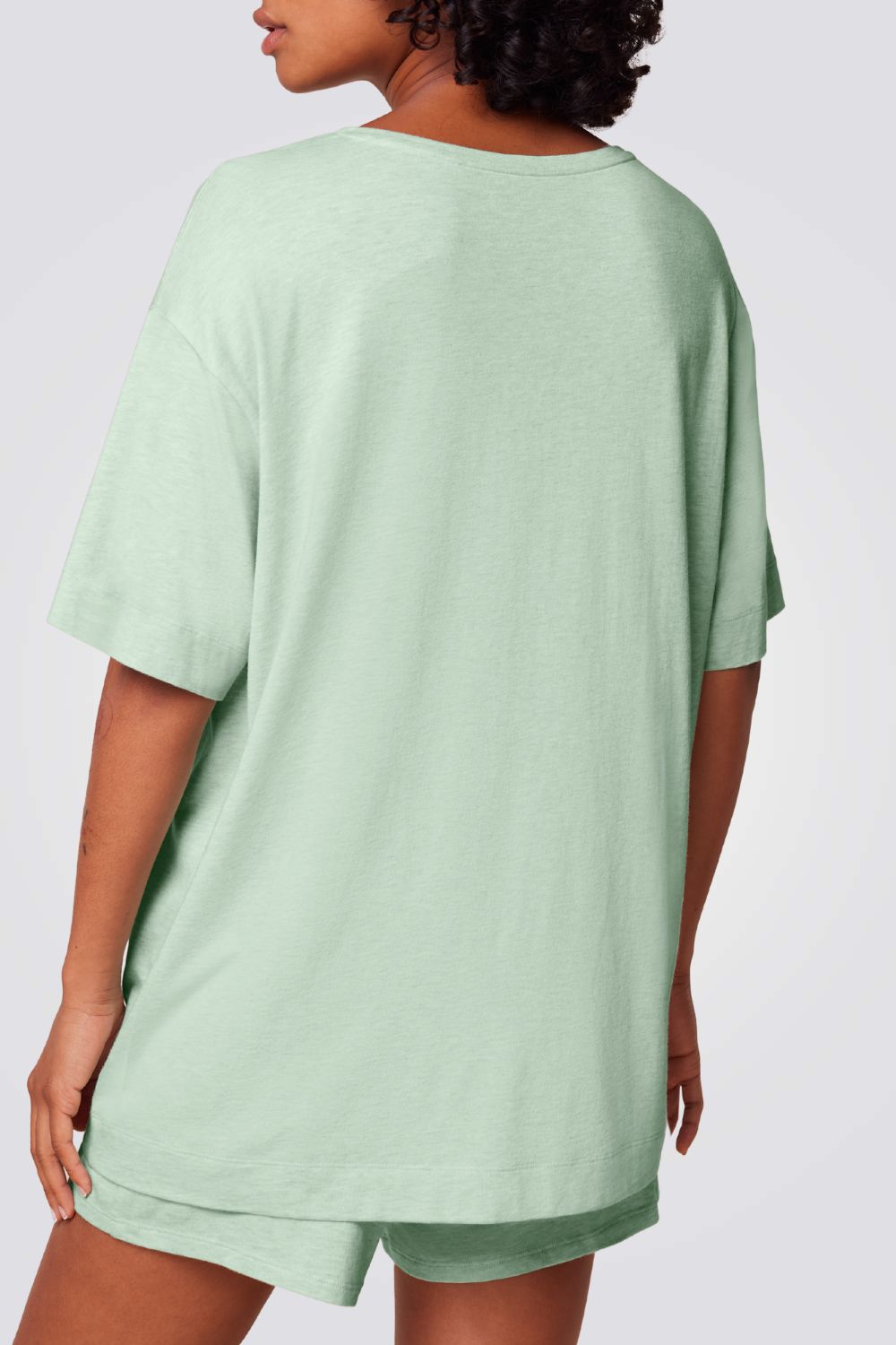 סט פיג'מה קצרה Sets PSK 10 CO MD בצבע ירוק