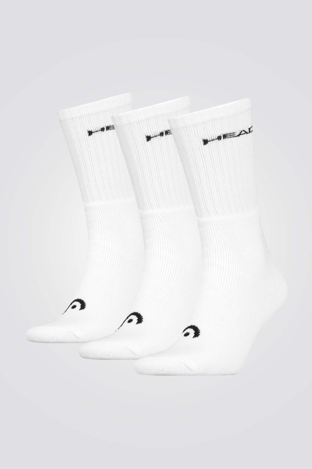 מארז שלישיית גרבי ספורט CREW 3P UNISEX בצבע לבן