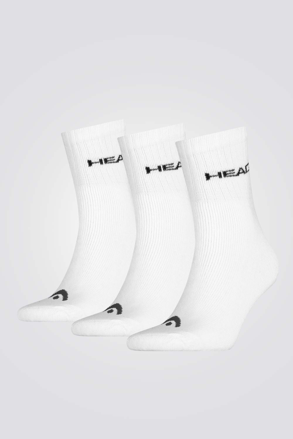 מארז שלישיית גרבי ספורט SHORT CREW 3P UNISEX בצבע לבן