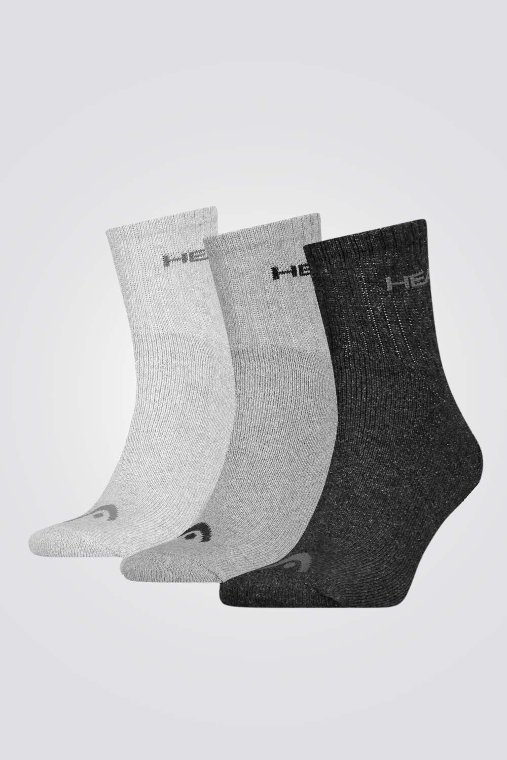 מארז שלישיית גרבי ספורט SHORT CREW 3P UNISEX בגווני אפור