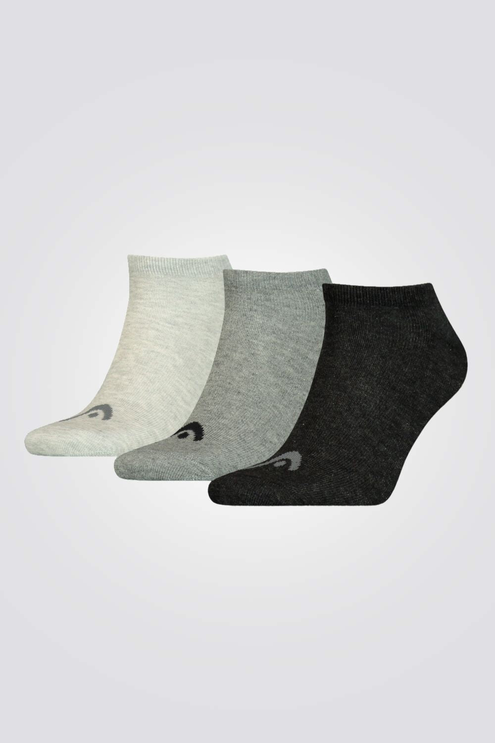 מארז שלישיית גרבי ספורט נמוכות SNEAKER 3P UNISEX בגווני אפור