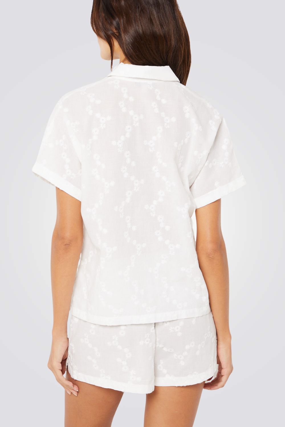 חולצת פיג'מה CHEMISE בצבע לבן