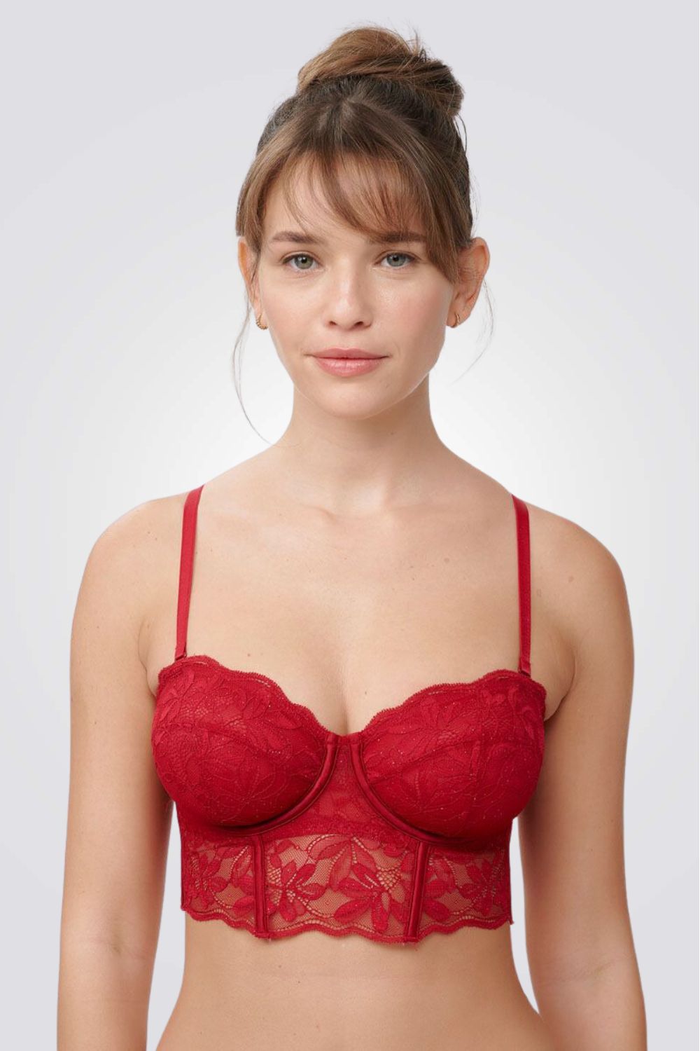 מחוך תחרה נוצץ עם ברזלים