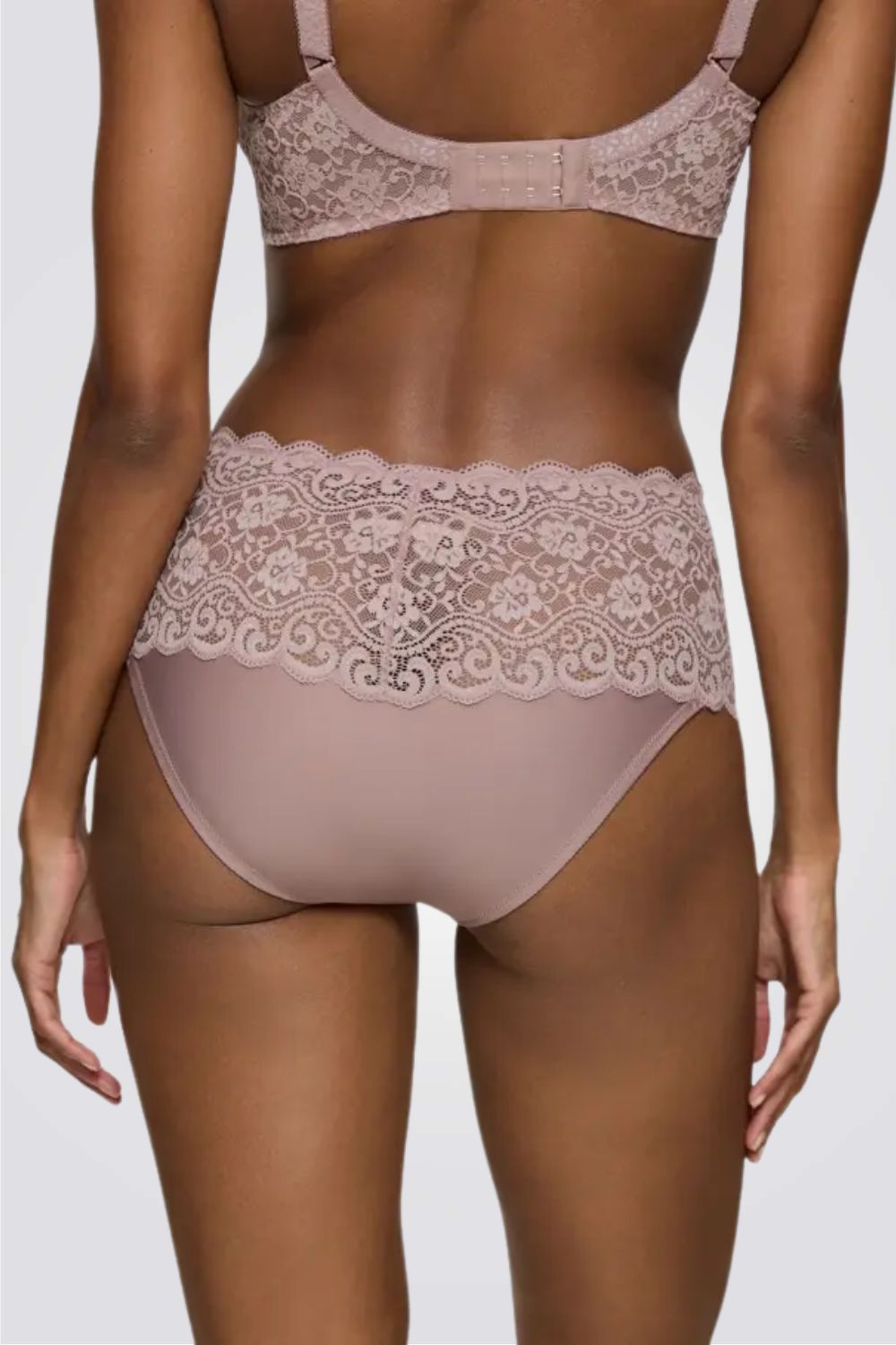 תחתוני מקסי תחרה Amourette ורוד עתיק